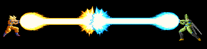 The Struggle For Power Between Cell And Goku